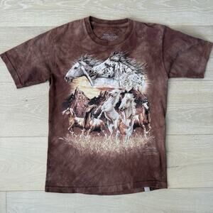 Vtg Style The Mountain "Find 15 Horses" Equine Appaloosa Paint T-Shirt Kids Lg